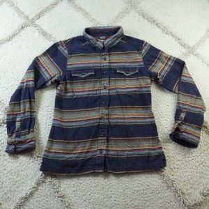 Patagonia Flannel Button Down Shirt Womens 6 Plaid Multi Color Organic Cotton